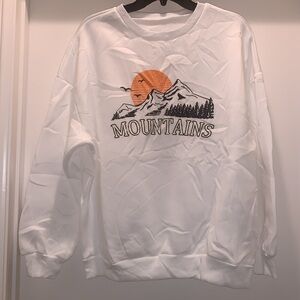 White “Mountains” Sweatshirt